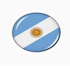 BestLicensePlateFrames Flag of Argentina | 3D Domed CAR Emblem Badge Sticker Ro