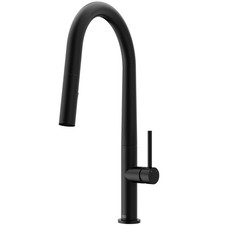 VIGO Greenwich 18'' H Single Handle Pull-Down Sprayer Kitchen Faucet in Matte