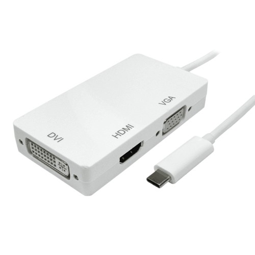 Cablenet 15cm USB 3.1c - HDMI DVI and VGA Adaptor