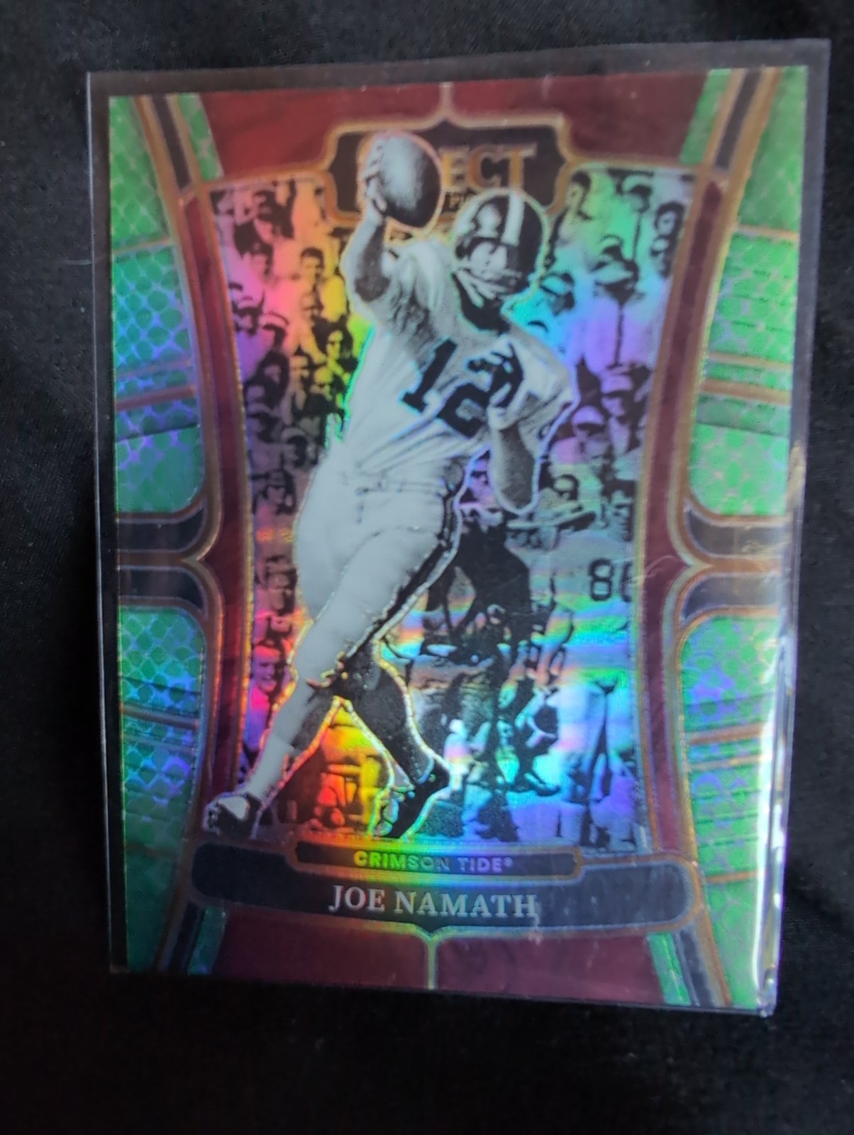 2023 Panini Select Draft Picks - Concourse Joe Namath #96 Dragon Scale Prizm
