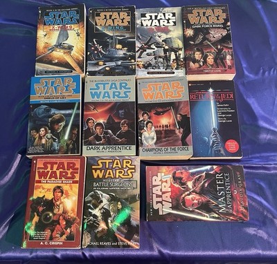Lot of 11 STAR WARS PB Books X-Wing Timothy Zahn Jedi Academy Master Apprentice