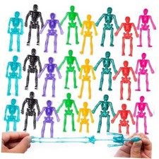 Super Stretchy Skeleton Toys - Set of 48 - Halloween Toys for Kids in 10