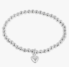 925 Sterling Silver Bead Bracelet 4mm Stretch Ball Chain Women