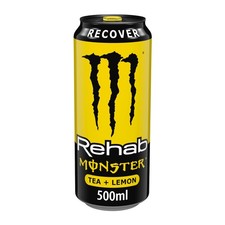 Monster Energy Drink Rehab Tea Lemonade Caffeinated Tin 500ml