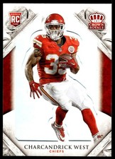 Charcandrick West 2015 Panini Crown Royale #128 RC Chiefs Football Card