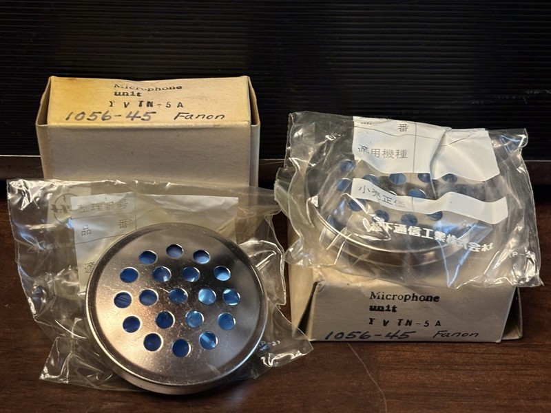 2 NOS Fanon 1056-45 TN-5A Transmitter Microphones