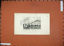 Original Old Antique Print 1846 Dugdales Birth-Place Johnson Lichfield England