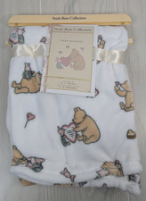 Disney Pooh Bear Collection Baby blanket NEW Classic Piglet hearts white