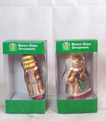 Greenbrier International Christmas House Blown Glass Ginger Bread Man Ornament