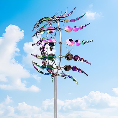 Magical Metal Windmill for Yard,Garden Spinners Outdoor,Yard Decorations Outd...