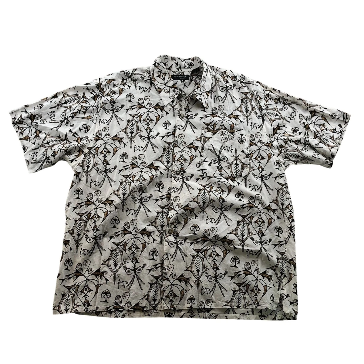 Axis Short Sleeve Geometric Casual Button-Down Shirts for Men for