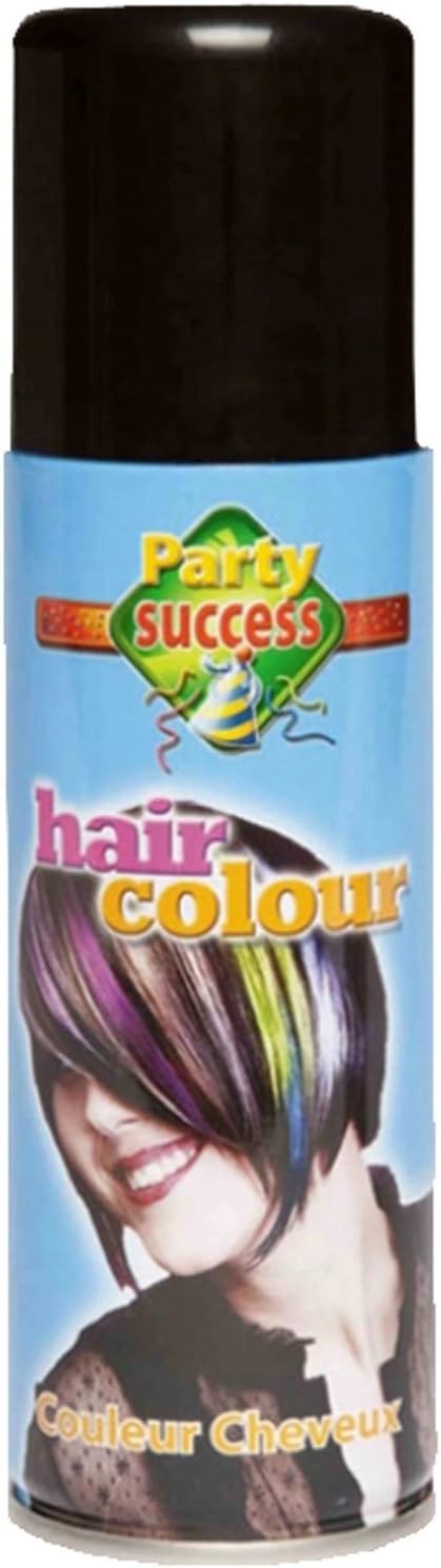 Party Success Temporary Hair Colour Spray Wash Out Spray 125ml (BLACK)