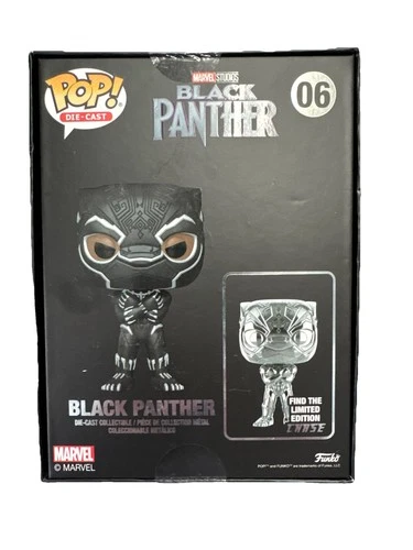 Black Panther Die-Cast Funko Pop Marvel Exclusive CHASE Chance Collectors Item