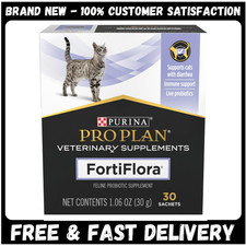 Purina FortiFlora Pro Plan Veterinary Probiotic Cat Supplement - 30 Sachets New