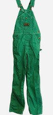 Vintage Washington Dee Cee Sanforized Workwear Farm Bib Overalls Green 27x30