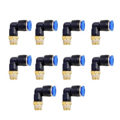 Brandneu Pneumatischer Stecker L Form Buna Gummi Nylonrohr 1/8  ''mnpt