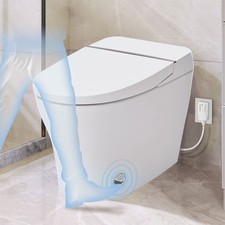 Heated Seat Smart Toilet without Bidet,Upmarket Compact Dual Flush Toilet