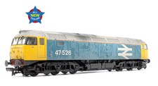 Bachmann 35-421 Class 47/4 47526 BR Blue (Large Logo) Diesel Locomotive - Weathe