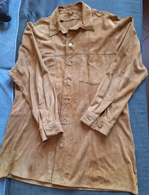 Herren Wildlederhemd Hellbraun Gr. 50 - Bild 1 von 4