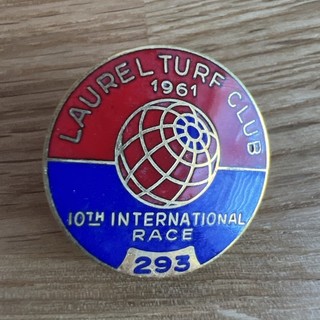 Laurel Turf Club Pin Badge 1961 10th Anniversary Race Washington Horse Racing