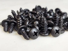 #8x3/8" Black Screws - 500 Pack - 304 Stainless Steel Pan Head Phillips Screw