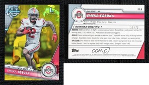 2023 Bowman U Chrome Sapphire Edition Yellow /75 Emeka Egbuka #115