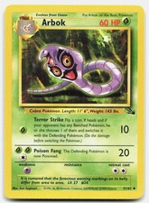 Fossil Arbok 31/62 Lightly Played Pokemon Unlimited UC Tcg Card