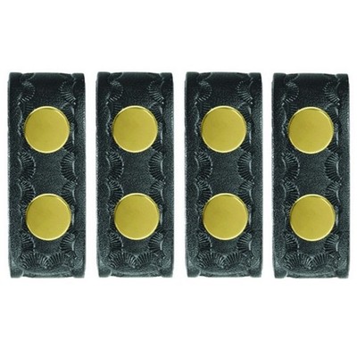 AirTek Standard 15/16'' Belt Keepers - Black - Basketweave - Brass Snaps