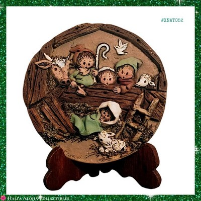   VINTAGE Eleanor La Berge LIMITED EDITION Hand-Painted Nativity Plaque