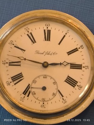 Rere Borel Fils&Cie Antique Big56mm Silver84 Poсket Watch ImperialRussia working