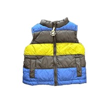 Gymboree Boys Puffer Vest 12-24 months Multicolor Fleece Lined Quilted
