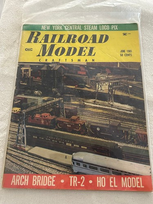 #ad Railroad Model Craftsman Magazine June 1965 NY Central Steam HO EL Carstens $6.00