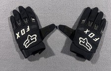 Fox Racing Gloves Youth Medium Black Full Finger MTB MX  Touchscreen Grip READ