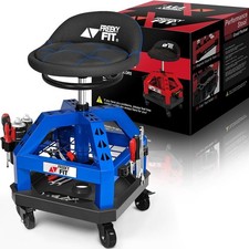 Rolling Shop Stool for Garage with Casters, Do02-Adjustable Height 360  Swivel S