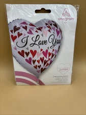 Anagram I Love You Jumbo Decorative Balloon Heart Shaped