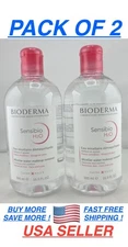Bioderma  Sensibio, H2O Soothing Micellar Cleansing Water and Makeup 16.7oz (x2)