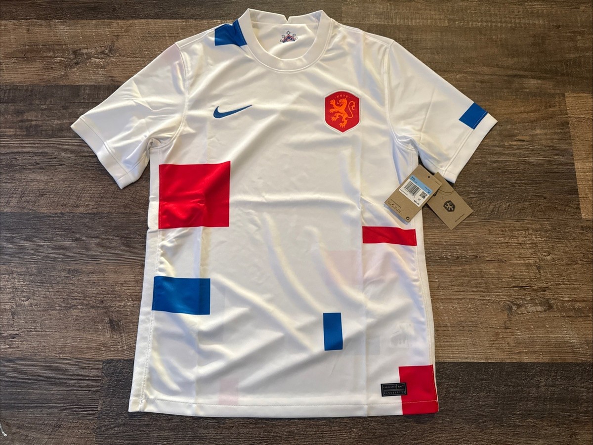 2022-23 Nike Men's Netherlands Away White Soccer Jersey Medium M