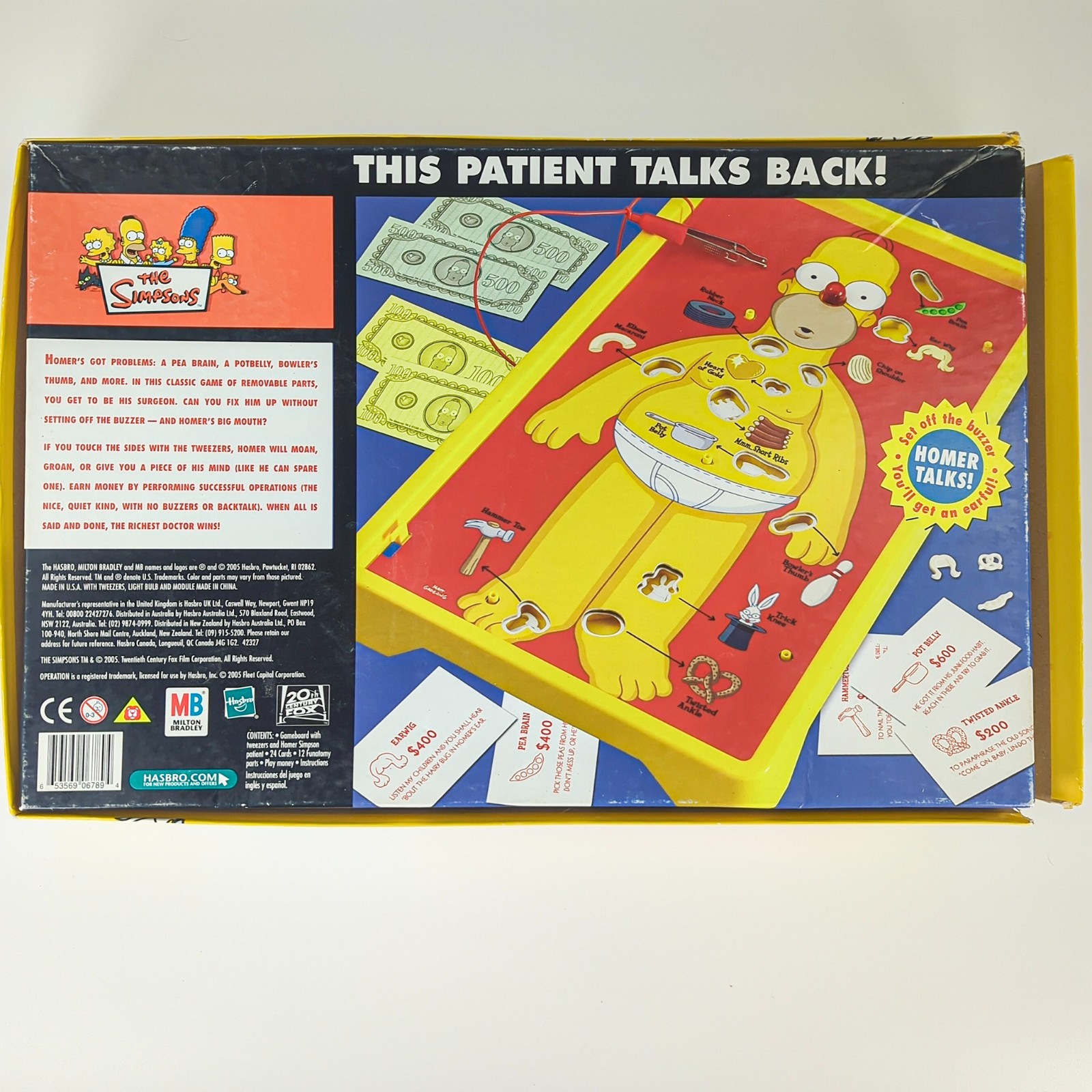 Operation - The Simpsons Edition - Board Game 2005 Milton Bradley - Used image 2