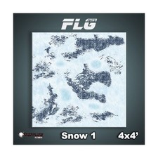 Frontline Gaming Playmat 4' x 4' - Snow 1 New