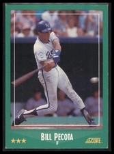 1988 Score #377 Bill Pecota RC Rookie Kansas City Royals Baseball Card EX. rookie card picture