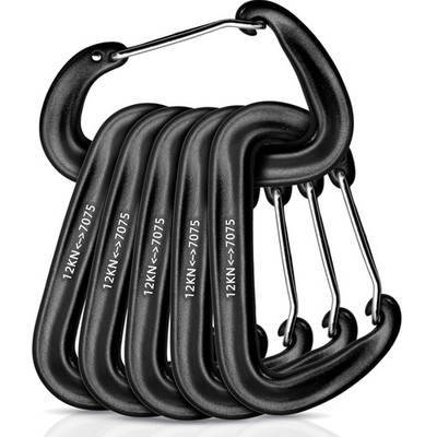 Karabinerhaken Aluminium 6 Stück Outdoor Schlüsselanhänger Hängematte Camping