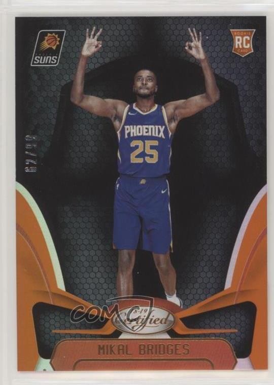 2018-19 Certified Mirror Orange 62/99 Mikal Bridges #160 Rookie RC iu7