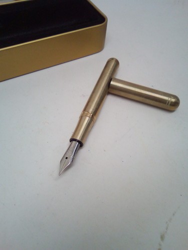 Kaweco Liliput Fountain Pen, Brass, M Nib (Medium) 10000865