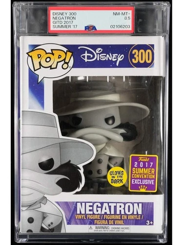 Negatron Television Disney Darkwing Duck GITD 2017 Convention Funko Pop! PSA 8.5