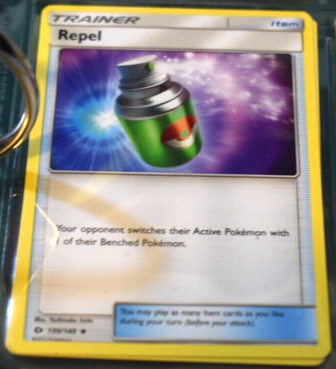Repel # 130/149 Sun & Moon Base Set Pokemon Trading TCG Cards NM/MINT