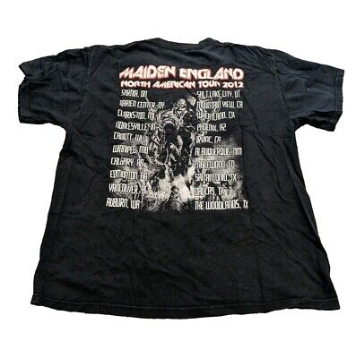 Iron Maiden Concert T-shirt North American Tour 2012 Black Iron Maiden Concert T-shirt North American Tour 2012 Black