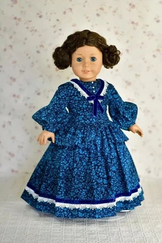 American Girl 18 Inch Doll Clothes Pattern Dress Little Women Civil War Gown - Picture 7 of 14