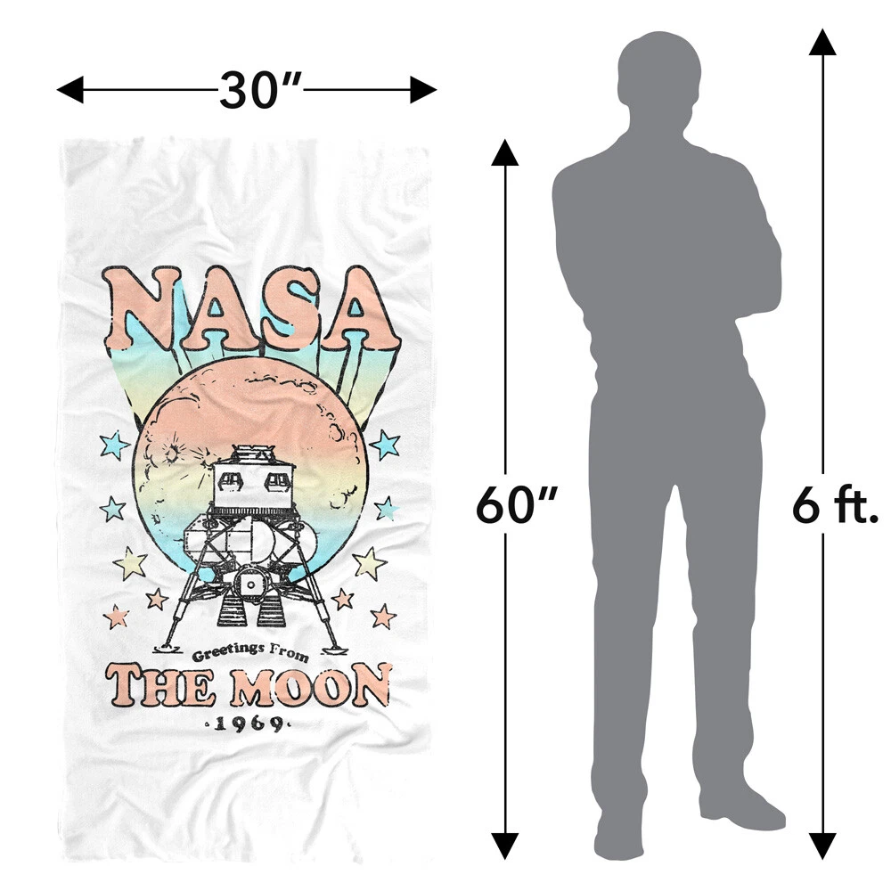NASA Greetings from The Moon Officially Licensed Beach Towel 30"x60"