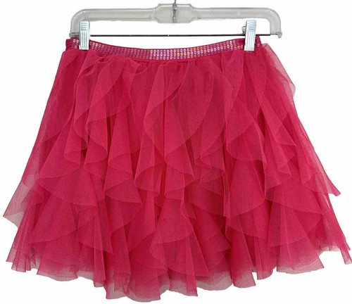 Pink Frilled Ruffled Pleated Short Mini SKirt Kid Girls Size 14 Cottage core - Picture 1 of 7