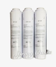 Three Baynote/Bayonet Refill Cartridge (PP+CTO+UF) for KUF Water Filter System